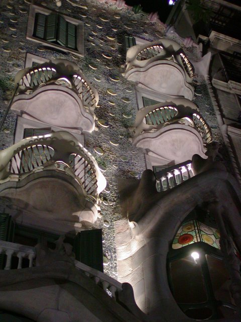 Casa Batlló at night, II