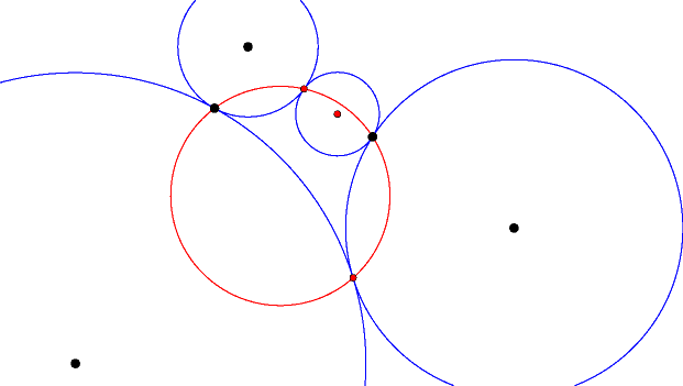 Four tangent circles