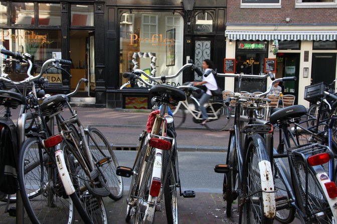 Parked bicycles in Amsterdam