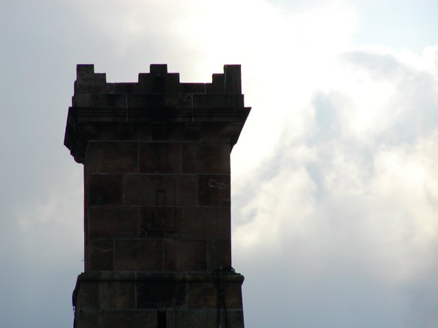 Silhouetted turret