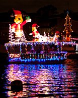 Mickey Mouse float at the Newport Beach Parade of Lights