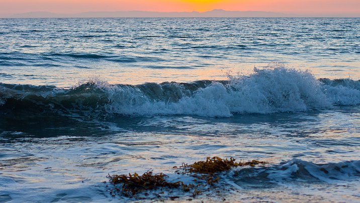 Sunset over Catalina from Newport Beach, California
