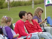 The mommies watch the game...