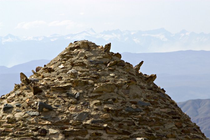 Kiln top with view of Sierra Nevada crestline