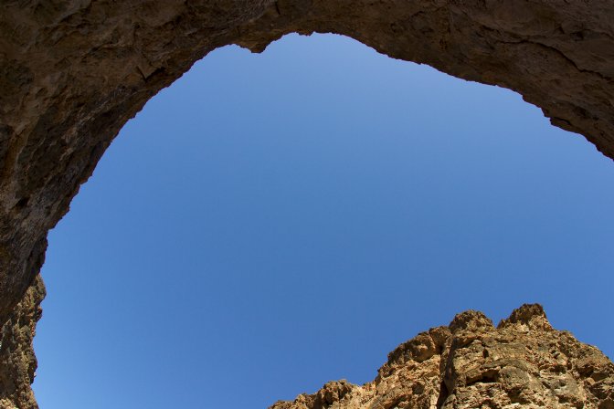 Looking up in Titus Canyon