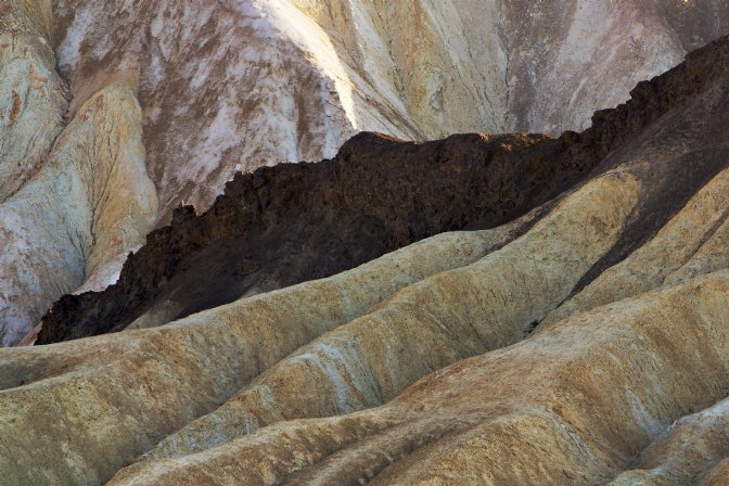 Dark rock outcrop, Zabriskie Point