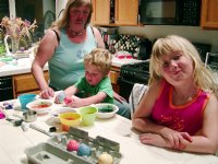 Coloring easter eggs