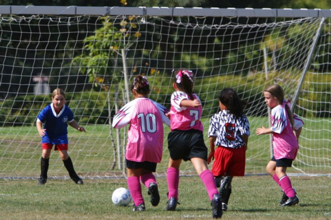 Vanessa closes in on an open goal