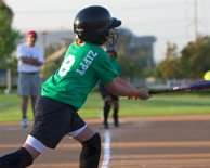 Jennifer connects for a 2-RBI hit