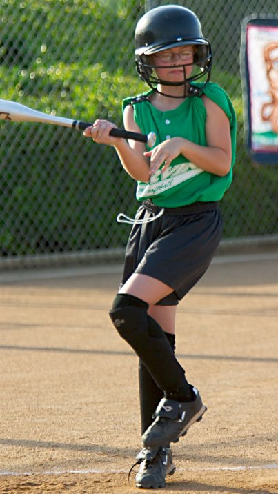 Megan hit by a pitch