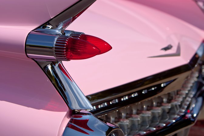 Pink Cadillac tailfin