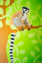 Jungle mural: lemur