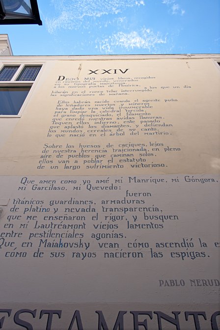 Pablon Neruda, Testamento