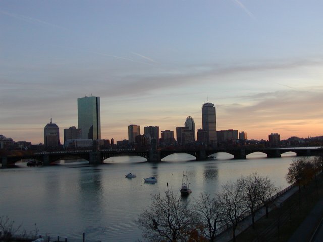 Sunset over the Charles