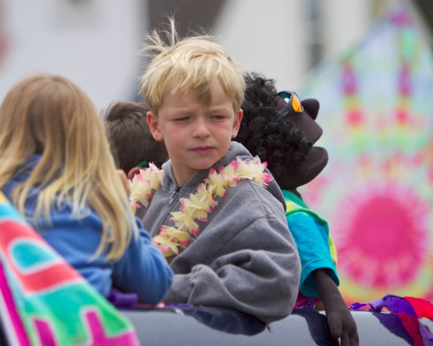 Boy with lei