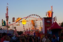 Sunset on the midway at the Orange County Fair