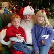 Kids with Santa Claus