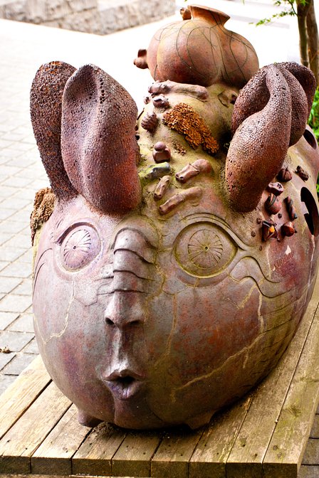 Rabbit-eared creature at the Tokyo University of Science