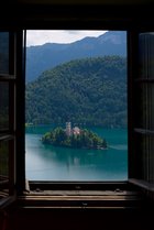 Bled Island as seen from Bled Castle