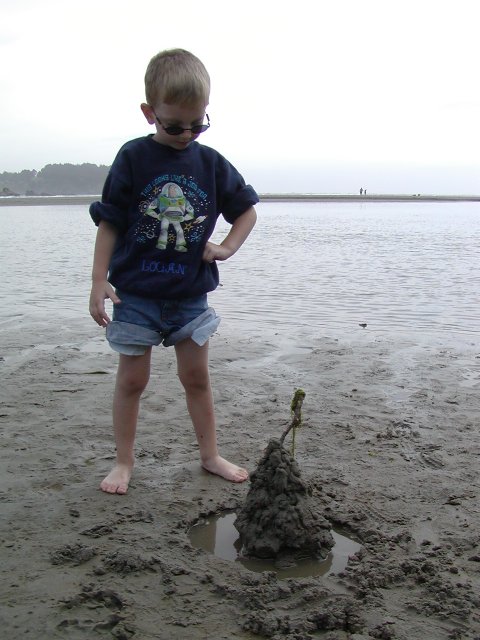 Logan's sand castle