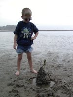 Logan's sand castle