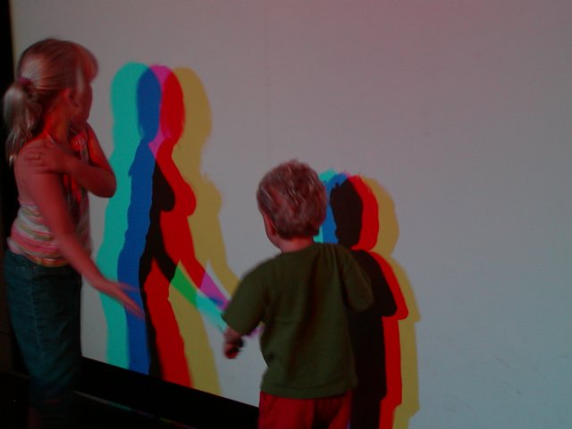 Colored shadow wall