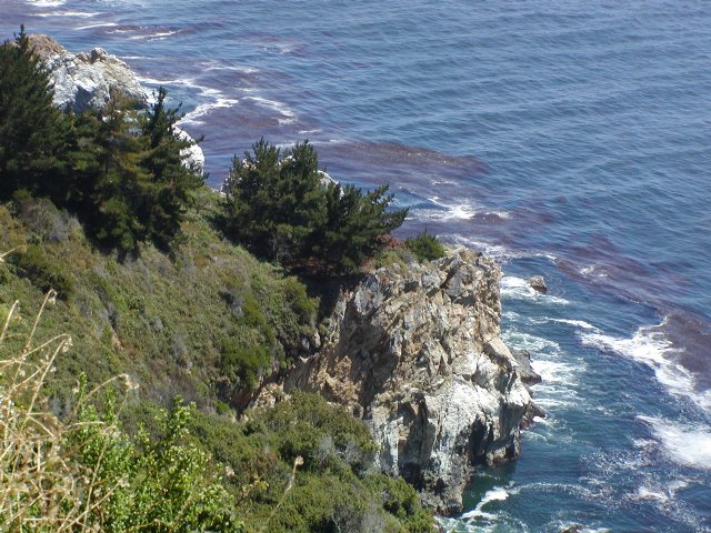 Looking down from vista point