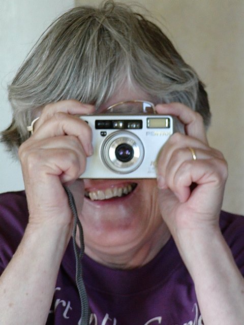 Maureen with her new camera