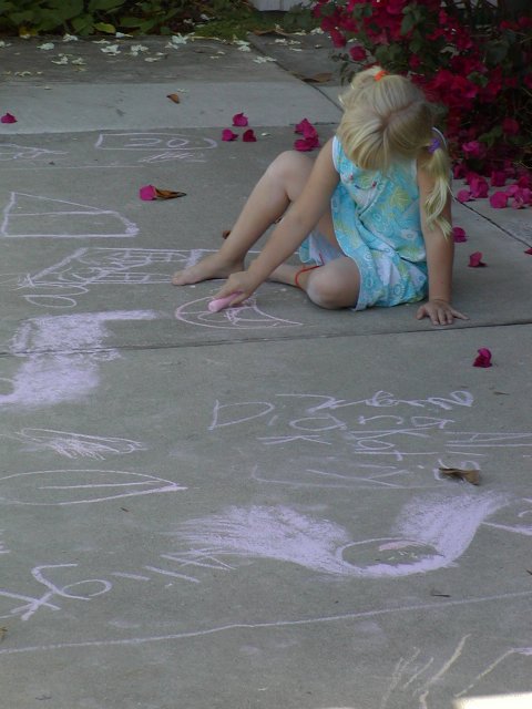 Drawing on the driveway