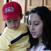Nate with his mom