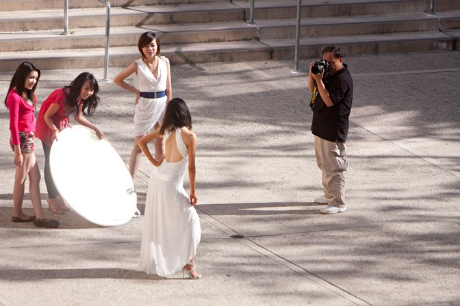 Fashion shoot at the School of Social Sciences, University of California, Irvine