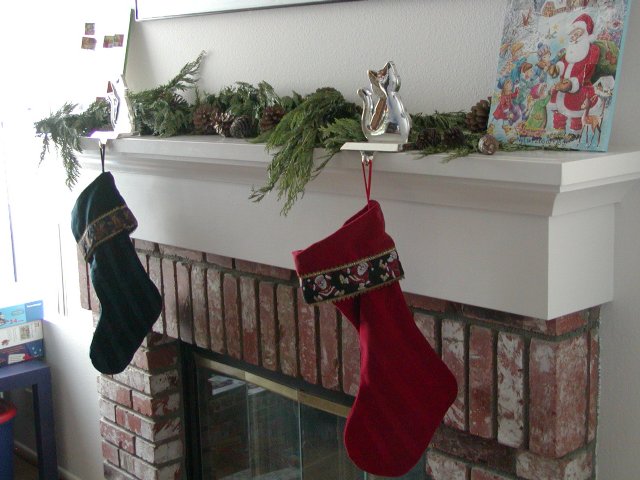 Mantle with christmas decorations