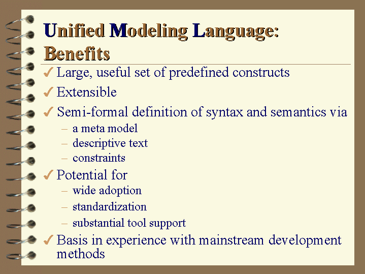 Unified Modeling Language:vBenefits