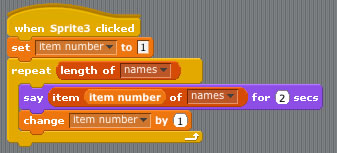 Scratch script to traverse a list (process every item)
