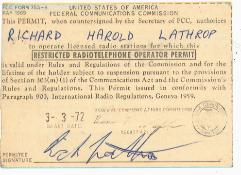 radio permit CAP