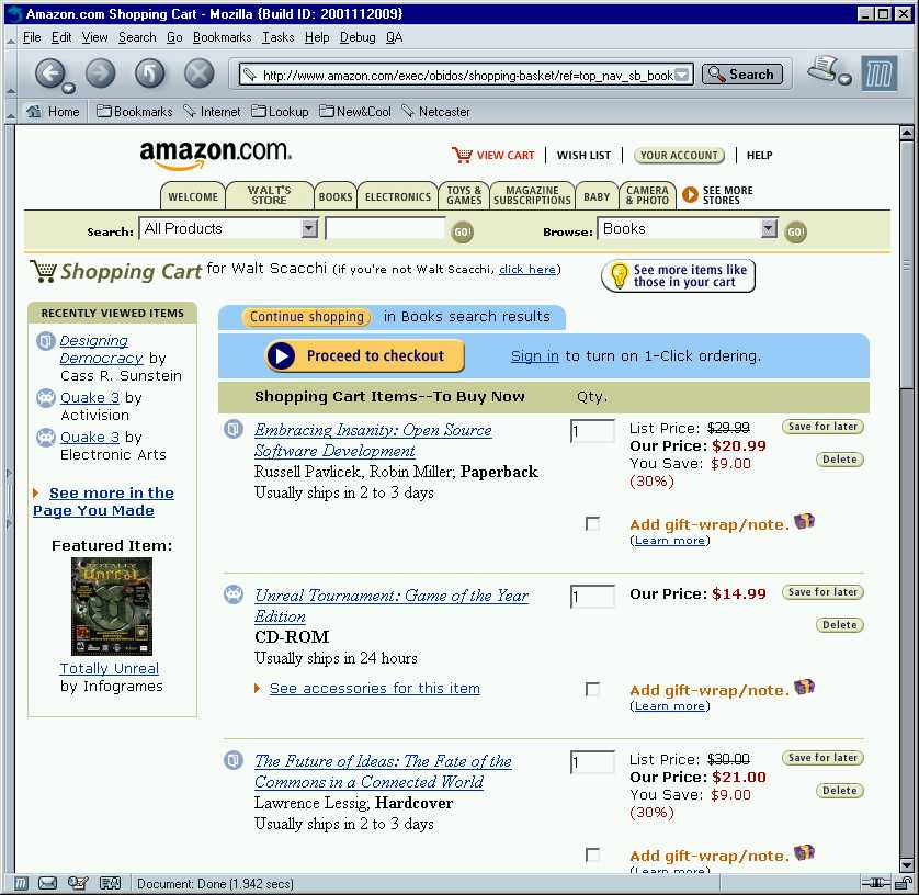 Amazon TransactionxADL example