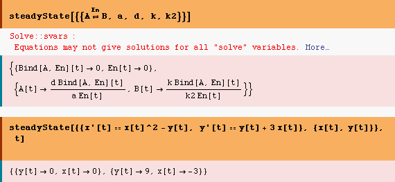 steadyState example