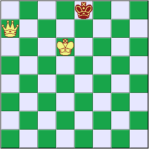 White: Kd6, Qa7; Black: Ke8
