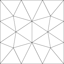 square tile partitioned into 26 acute triangles