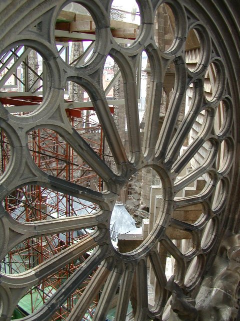 Rose window from above