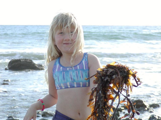 Sara with seaweed