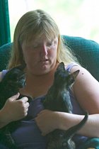 Diana With Kittens