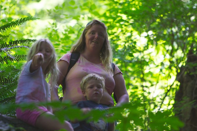 Sara, Diana, and Timothy above Cascade Falls