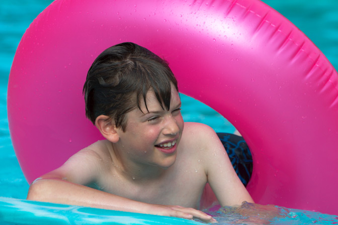 Stephen in the pool