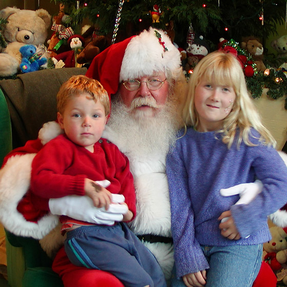 Kids with Santa Claus