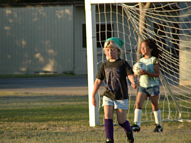 Sara and Lindsay after a scrimmage