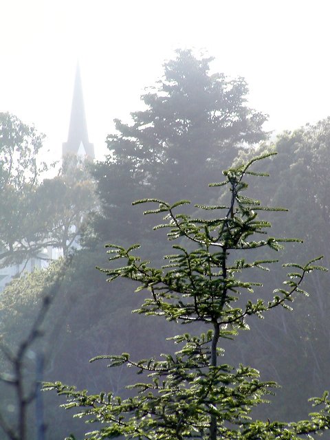 Hazy spire