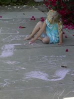 Drawing on the driveway