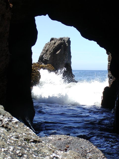 Through a cave