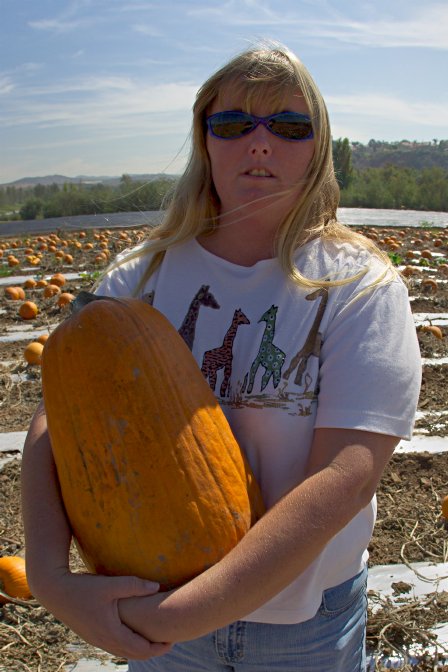 Diana with her pumpkin
